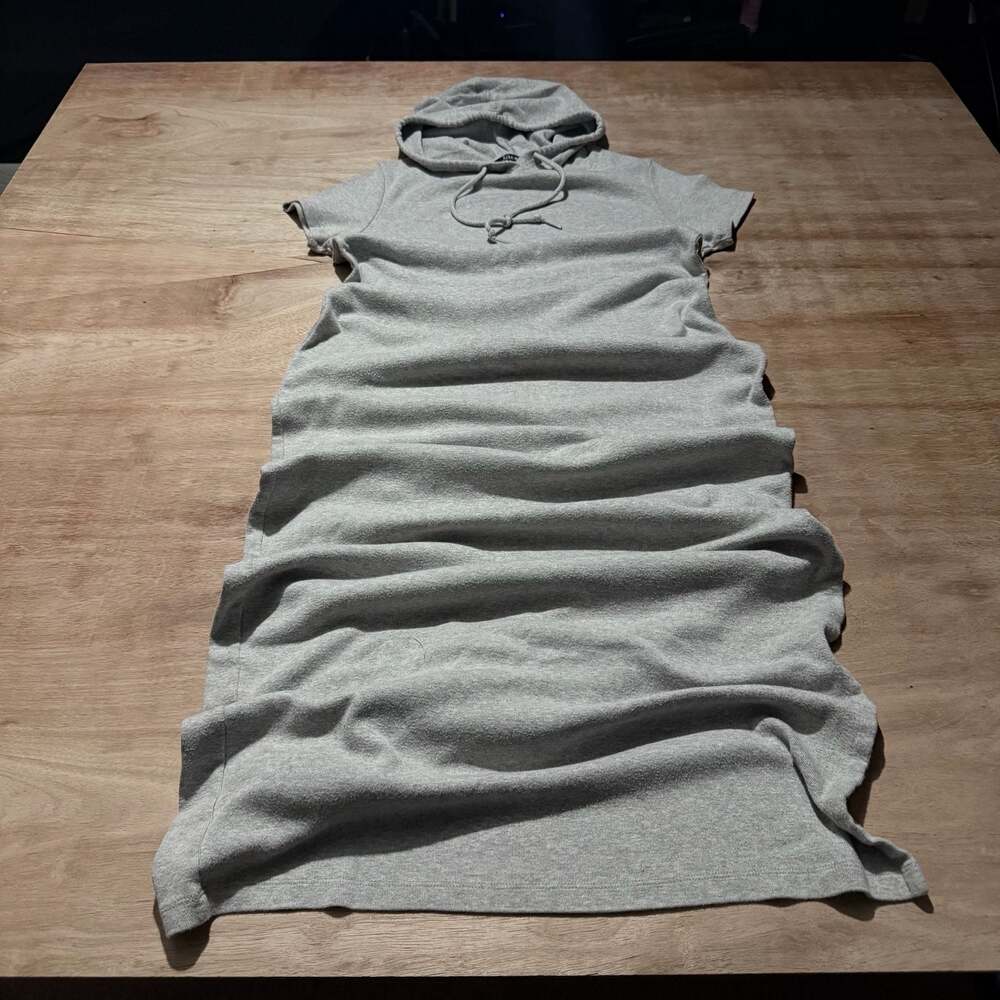 Lauren Ralph Lauren Gray Hooded Maxi Sweatshirt Dress Size Small